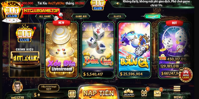 Nạp tiền HITCLUB và đặt cược thỏa thích khi chọn tải app về điện thoại