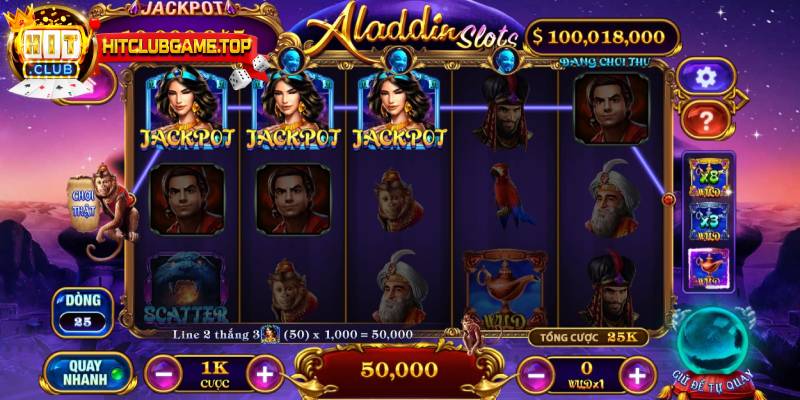 Những cách chơi game Aladdin Slots cơ bản của cổng game HITCLUB